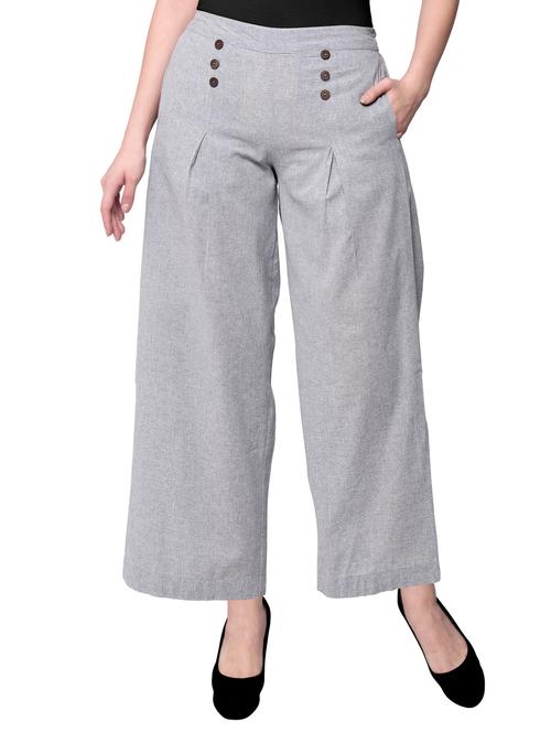 mid rise solid palazzo - 18270022 - Standard Image - 0