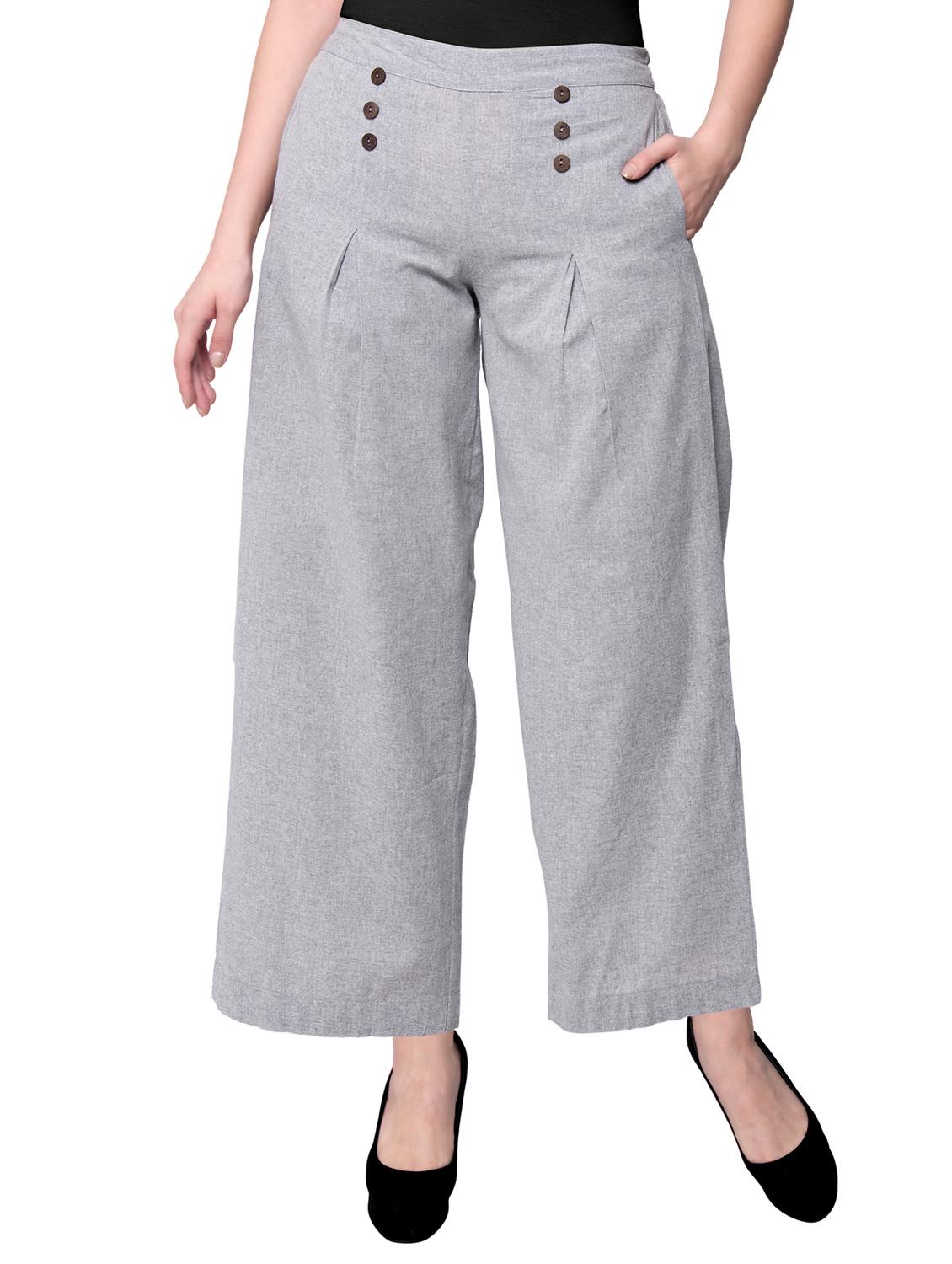 mid rise solid palazzo - 18270022 - Zoom Image - 0