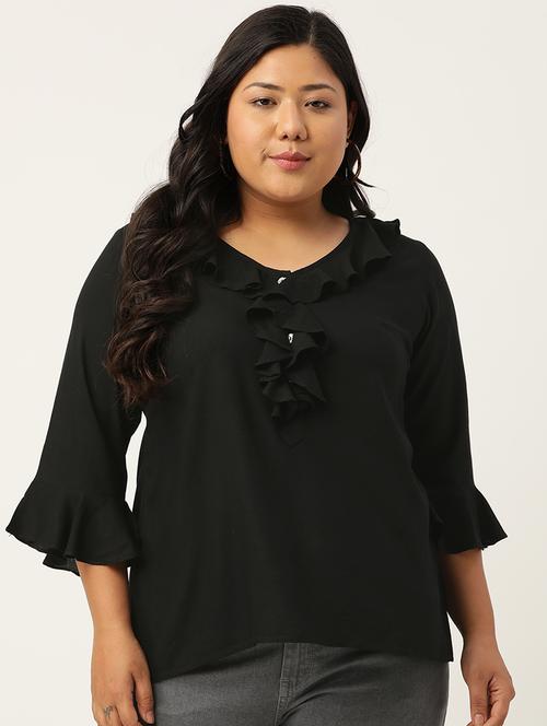 women's straight v neck top - 18271933 - Standard Image - 0