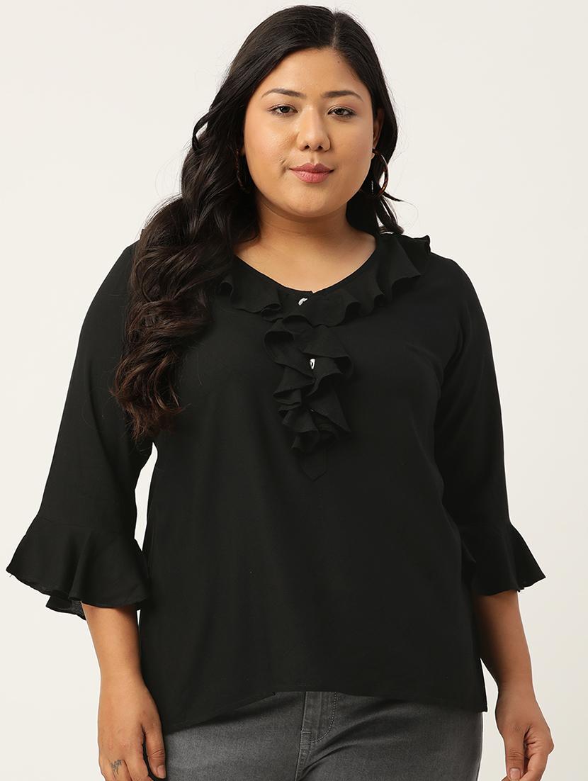 women's straight v neck top - 18271933 - Zoom Image - 0