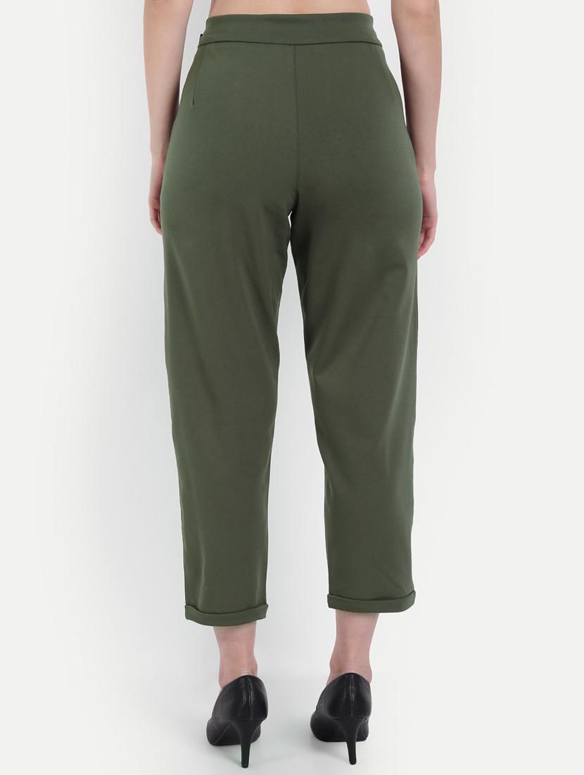 high rise flat front trouser - 18272162 - Standard Image - 3