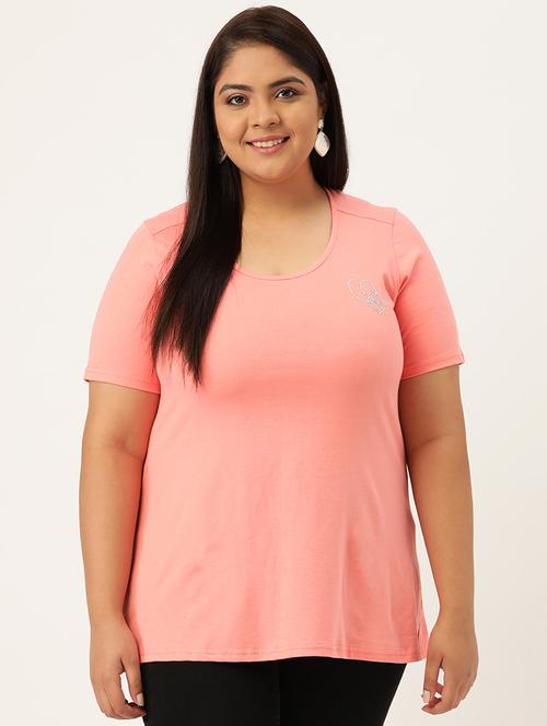 women's plain round neck t-shirt - 18272470 - Standard Image - 0