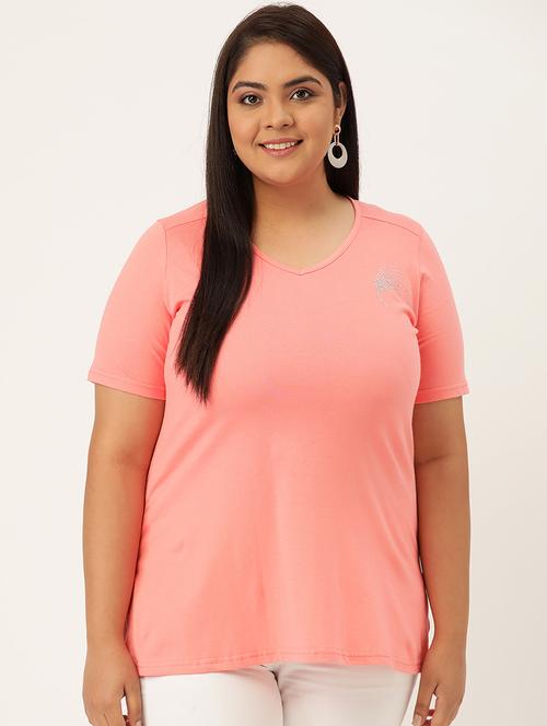 women's plain v neck t-shirt - 18272581 -  Standard Image - 0