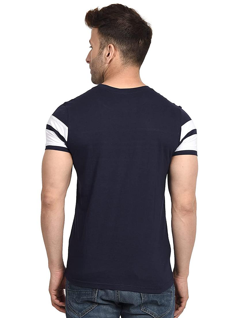 navy blue cut & sew t-shirt - 18272697 - Standard Image - 3