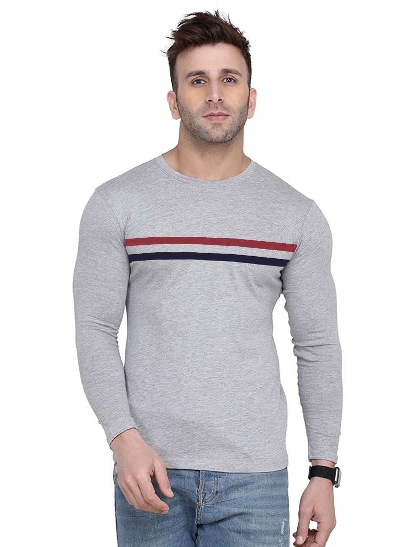 grey melange taped t-shirt