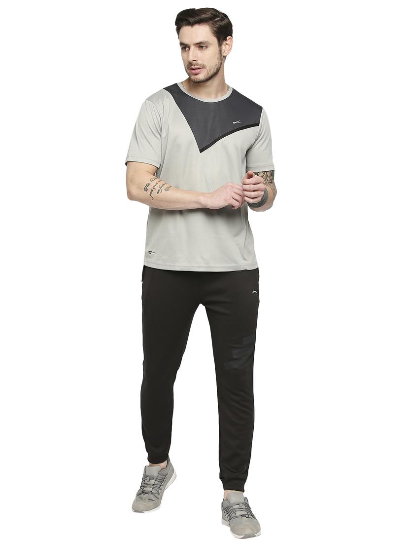 black solid joggers track pant - 18273538 - Standard Image - 3