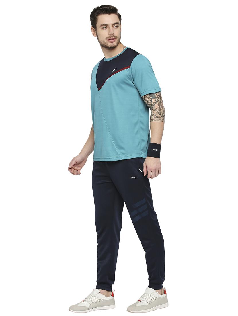 navy blue solid joggers track pant - 18273539 - Standard Image - 3