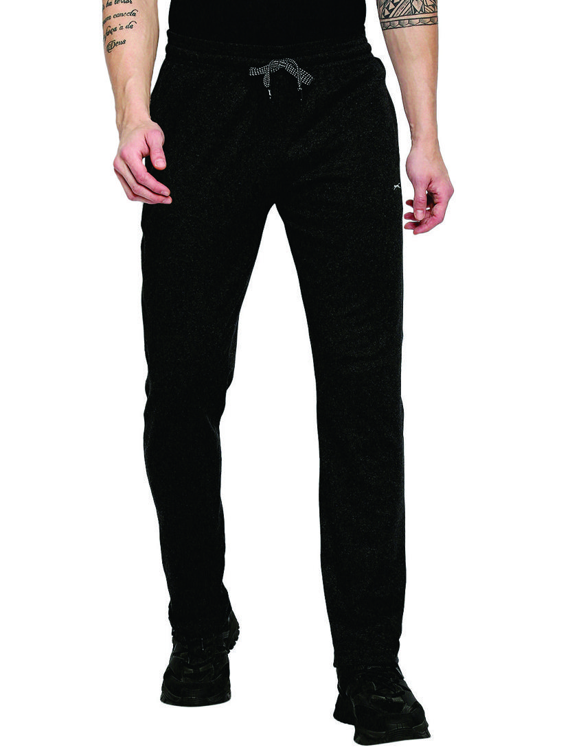 charcoal-grey melange full length track pant - 18273554 - Zoom Image - 0