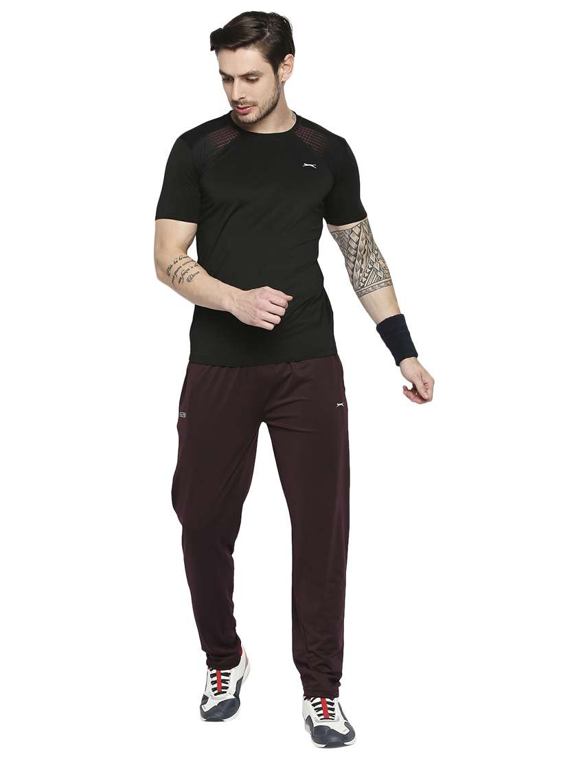 magenta solid full length track pant - 18273556 -  Standard Image - 3