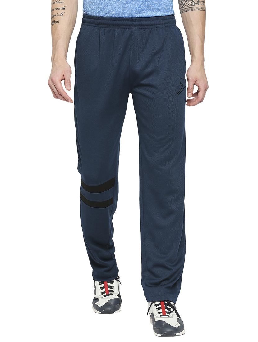 blue solid full length track pant - 18273568 -  Zoom Image - 0