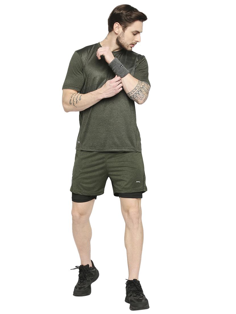 green melange short - 18273644 - Standard Image - 3