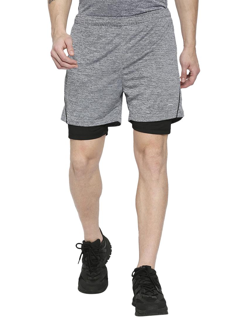 grey melange short - 18273646 - Zoom Image - 0
