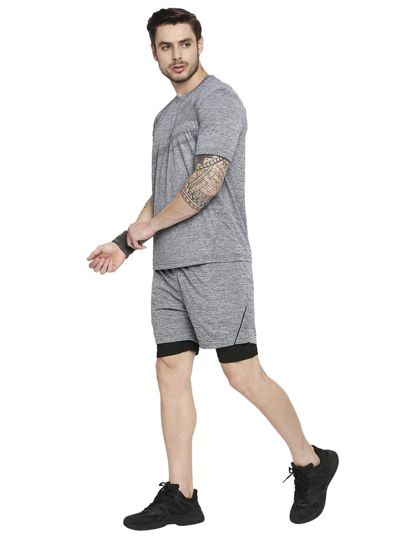 grey melange short - 18273646 - Standard Image - 3