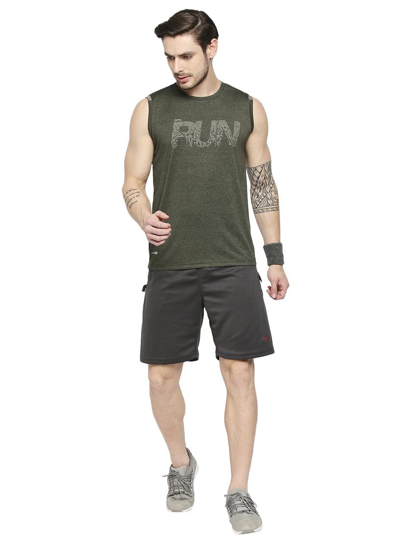 olive-green chest-printed t-shirt - 18273688 - Standard Image - 3