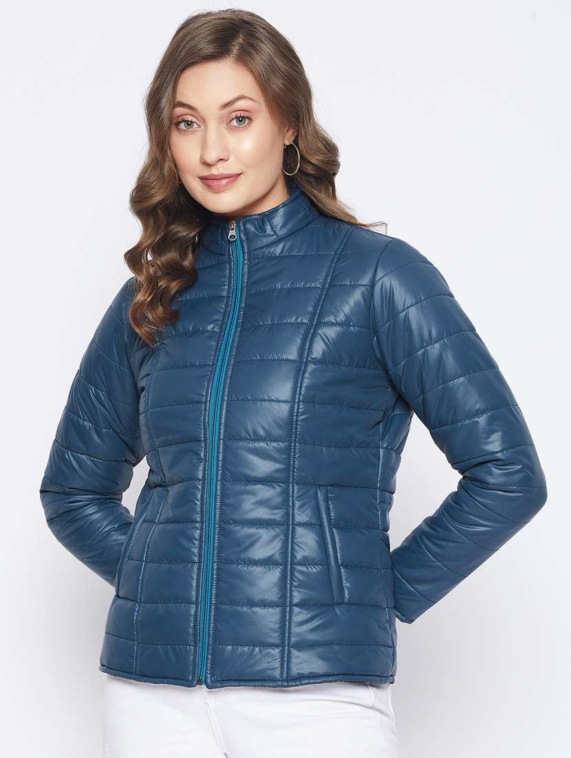 solid quilted jacket