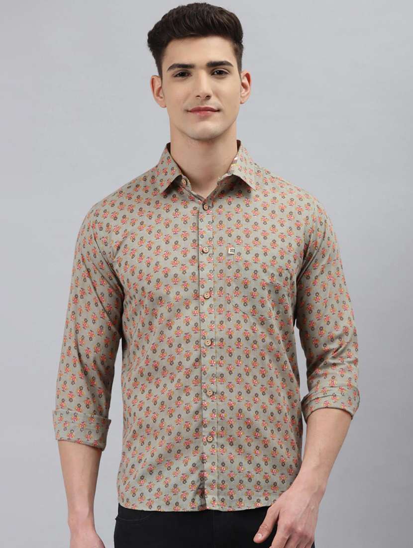 mens florals casual shirt
