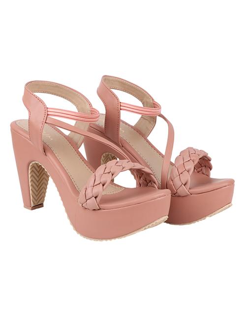 pink synthetic back strap sandals - 18275209 - Standard Image - 0