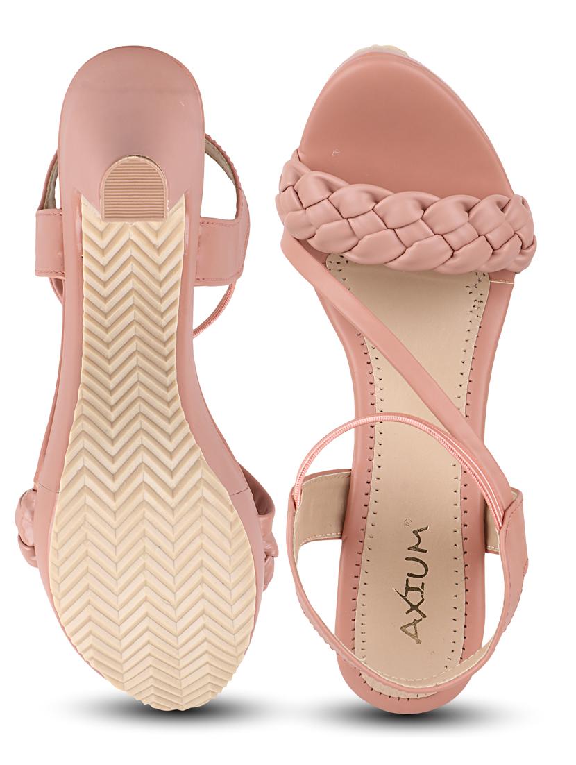 pink synthetic back strap sandals - 18275209 - Standard Image - 3