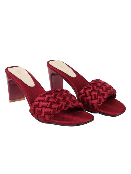 pink satin slip on sandals - 18275219 - Standard Image - 0