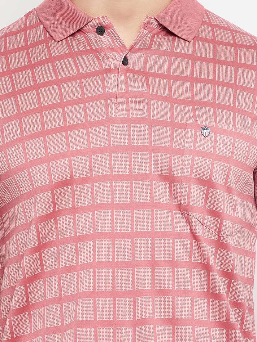 pink checkered polo t-shirt - 18276083 - Standard Image - 3