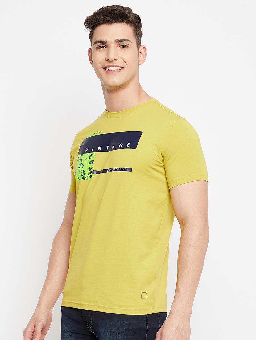 yellow chest printed t-shirt - 18276098 -  Zoom Image - 0