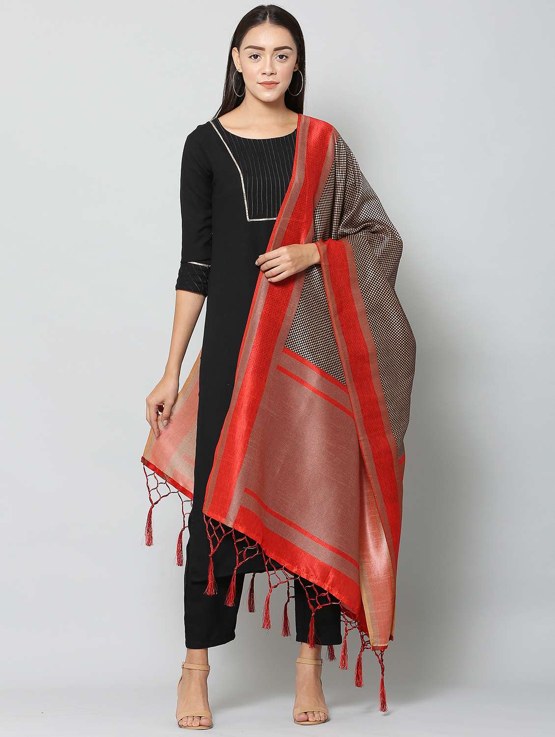 black rayon suit set - 18276349 - Zoom Image - 0