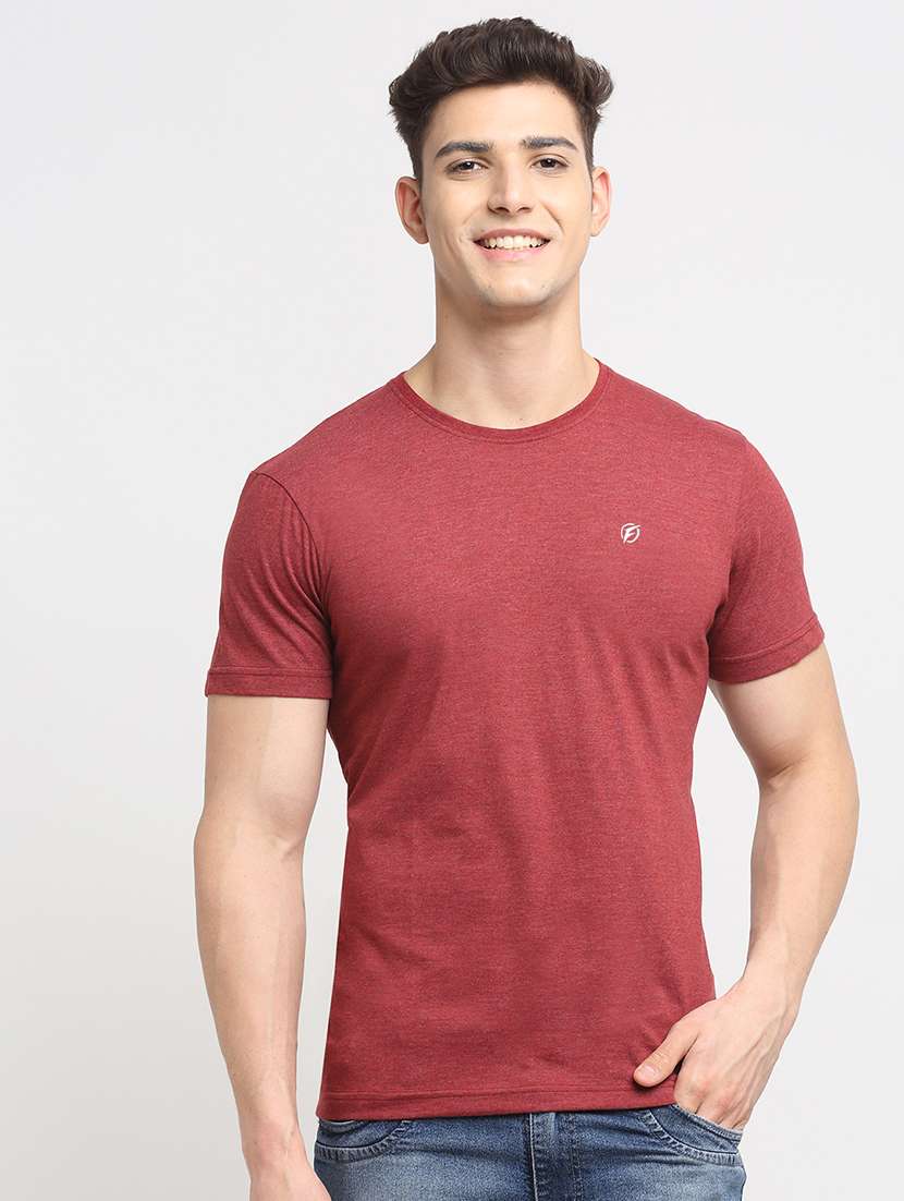 men solid short sleeves t-shirt - 18277197 - Zoom Image - 0