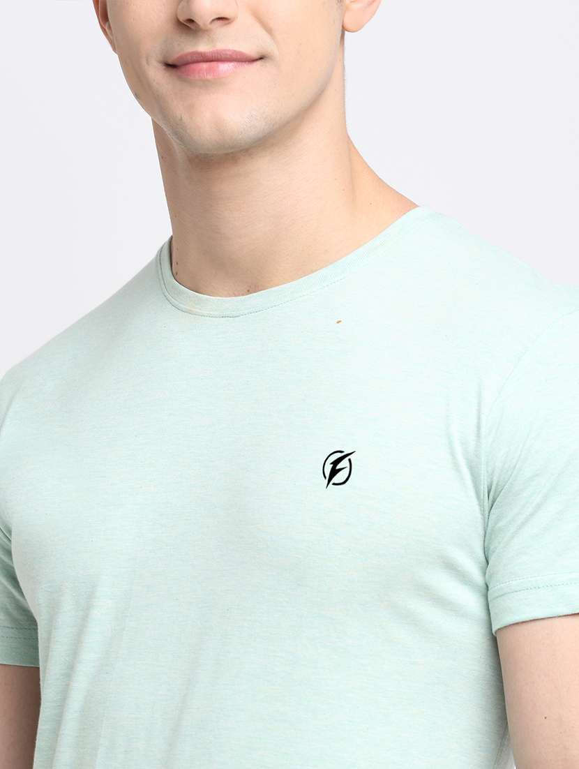 light blue melange t-shirt - 18277199 - Standard Image - 5