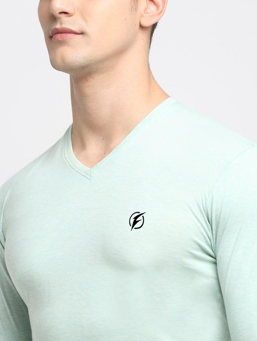 light blue melange t-shirt - 18277202 - Standard Image - 5