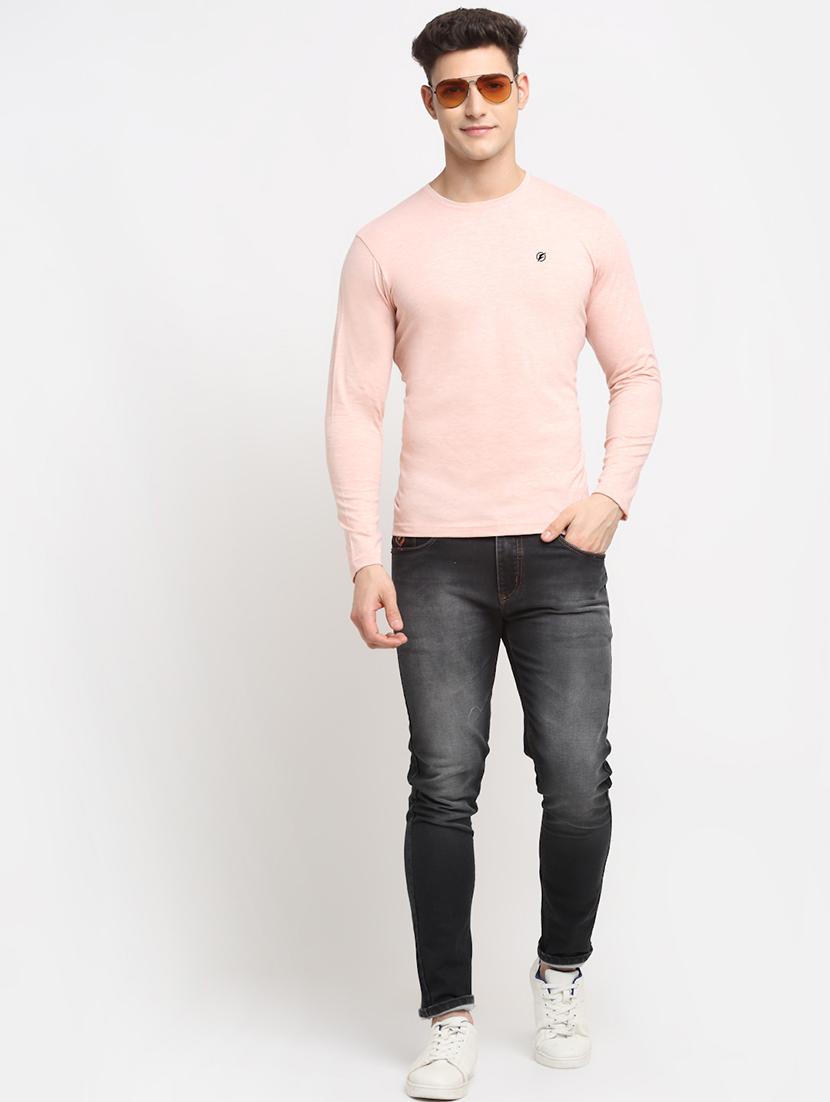 pink melange t-shirt - 18277207 - Standard Image - 3