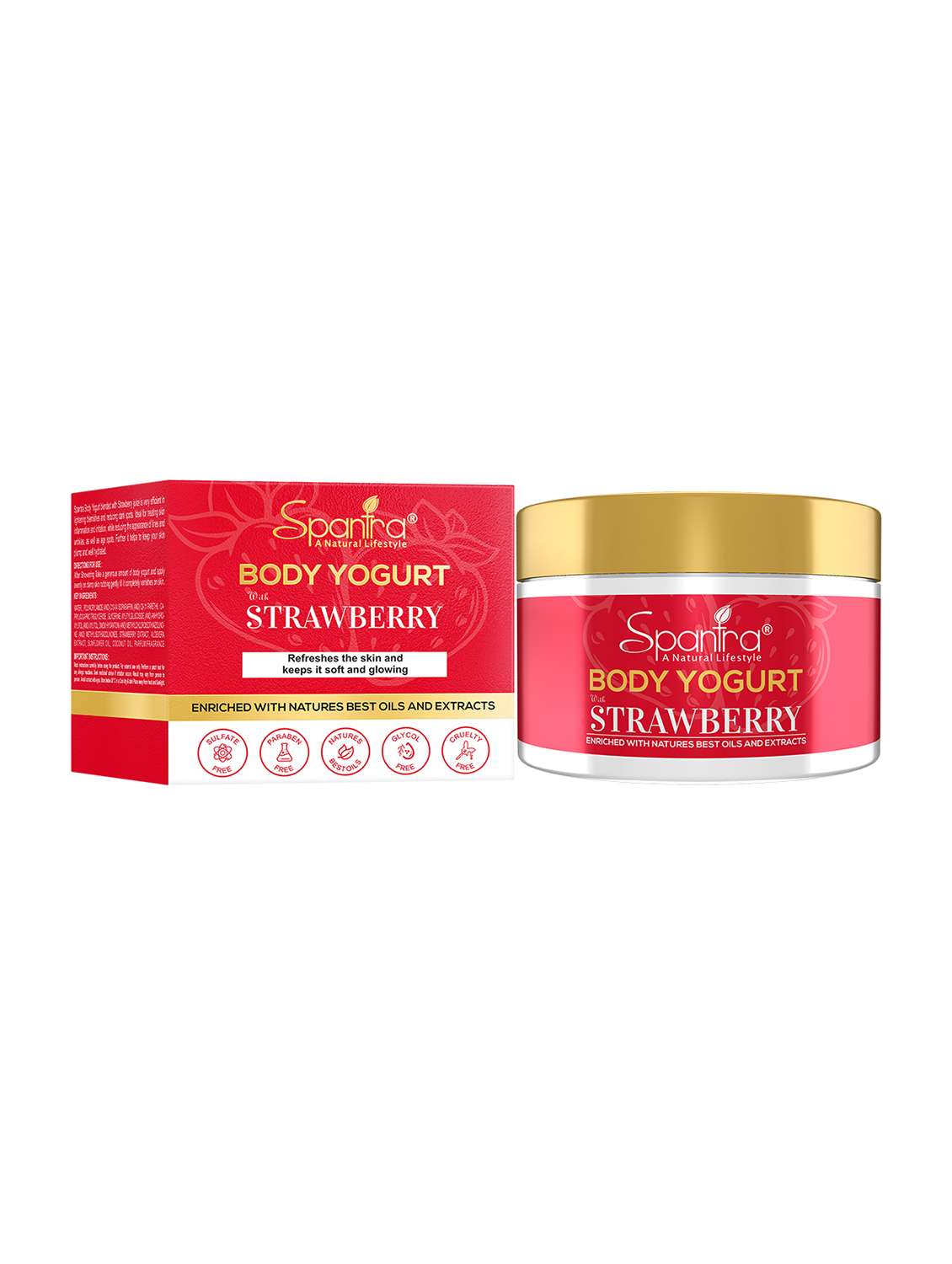Spantra Strawberry Body Yogurt 250g Unisex (Pack Of 1)