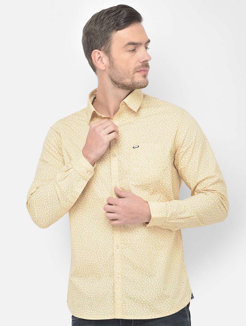 yellow printed casual shirt - 18277549 - Zoom Image - 0