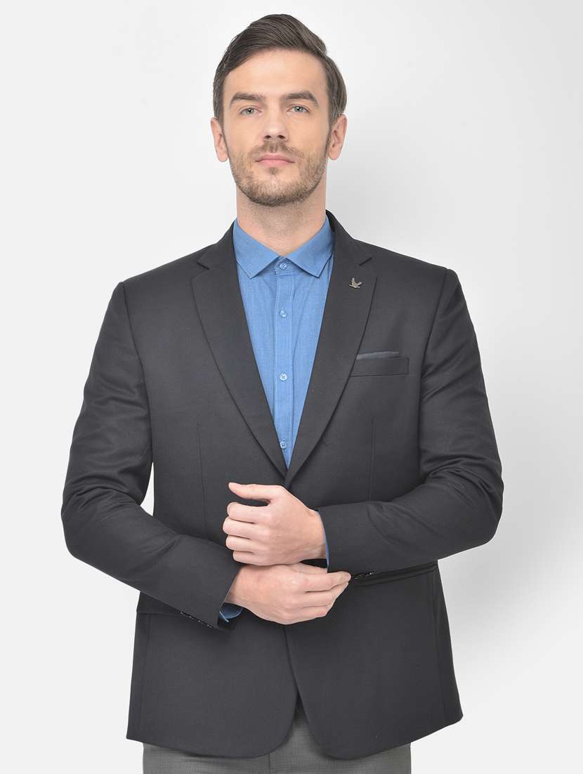 black solid formal blazer