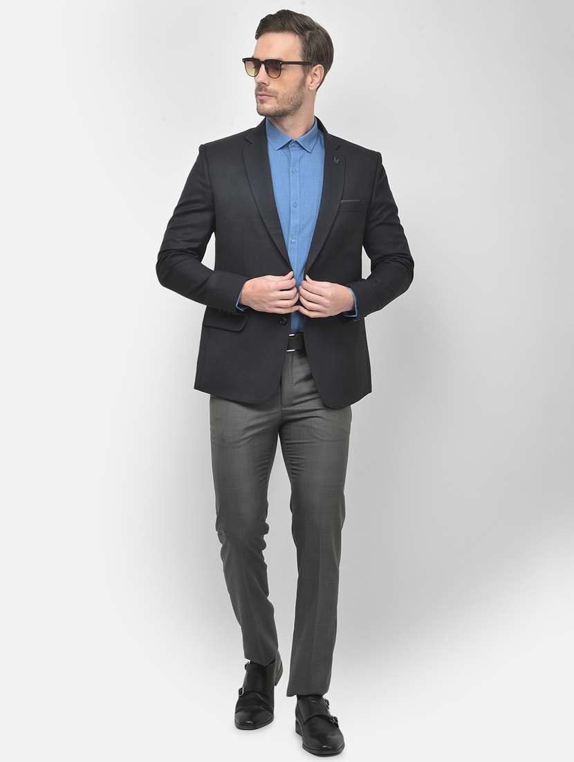 black solid formal blazer - 18277561 -  Standard Image - 3