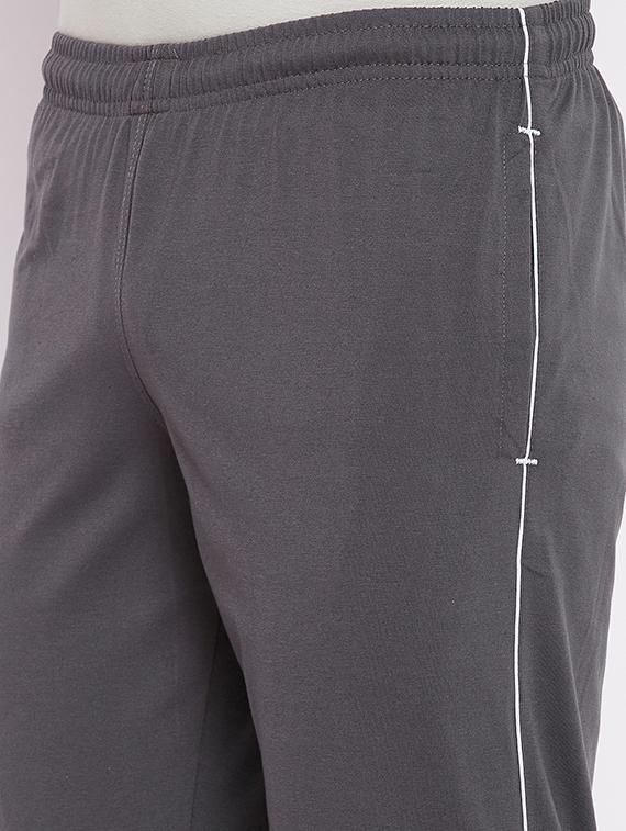 men solid mid rise ankle length tack pant - 18277931 - Standard Image - 3