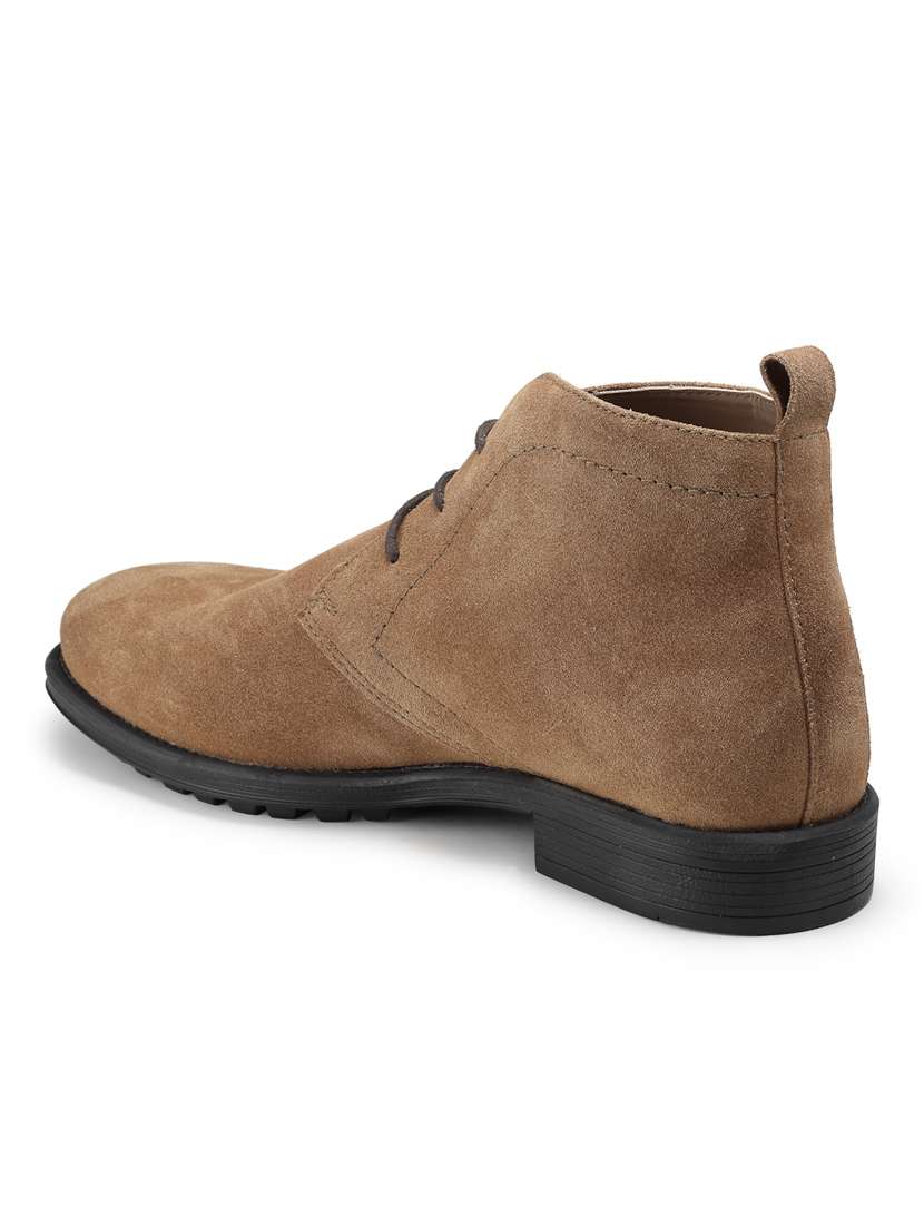 beige leather low ankle boots - 18280604 - Standard Image - 5