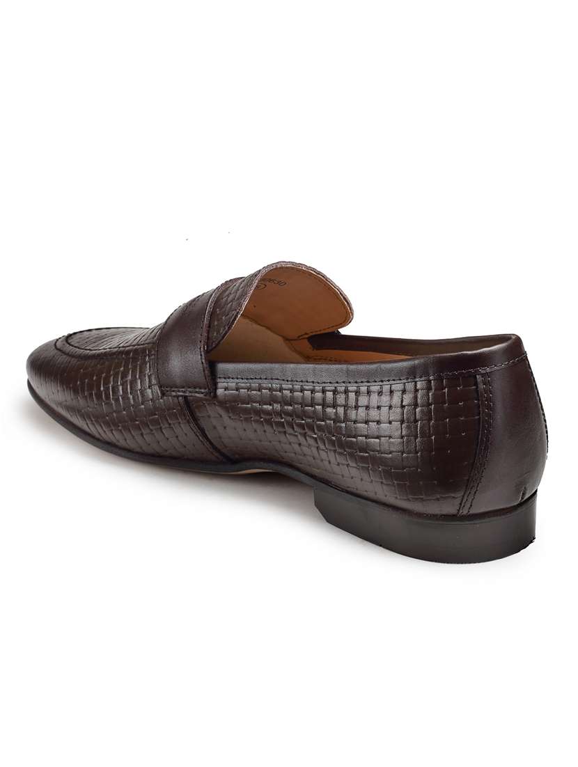 brown leather slip on loafers - 18280612 -  Standard Image - 5