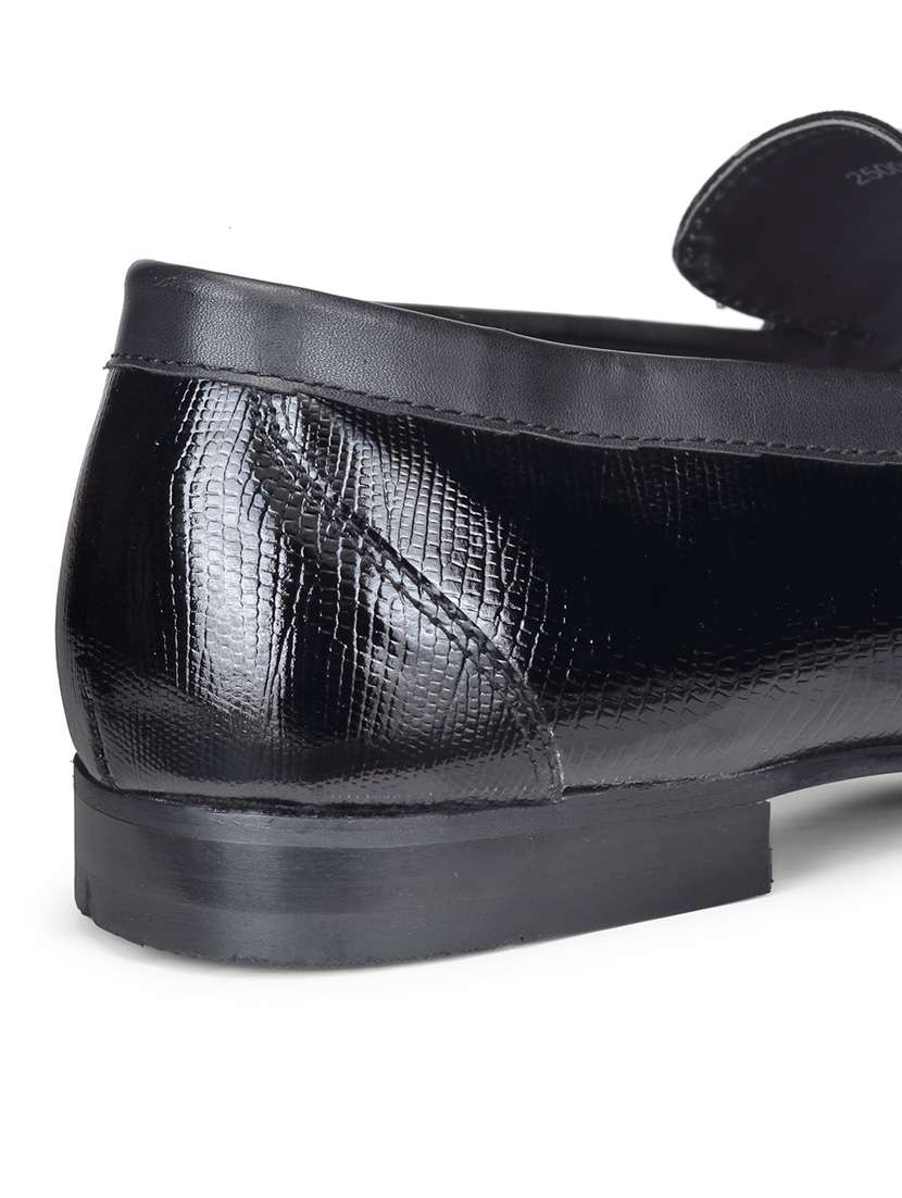 black leather slip on loafers - 18280617 -  Standard Image - 8
