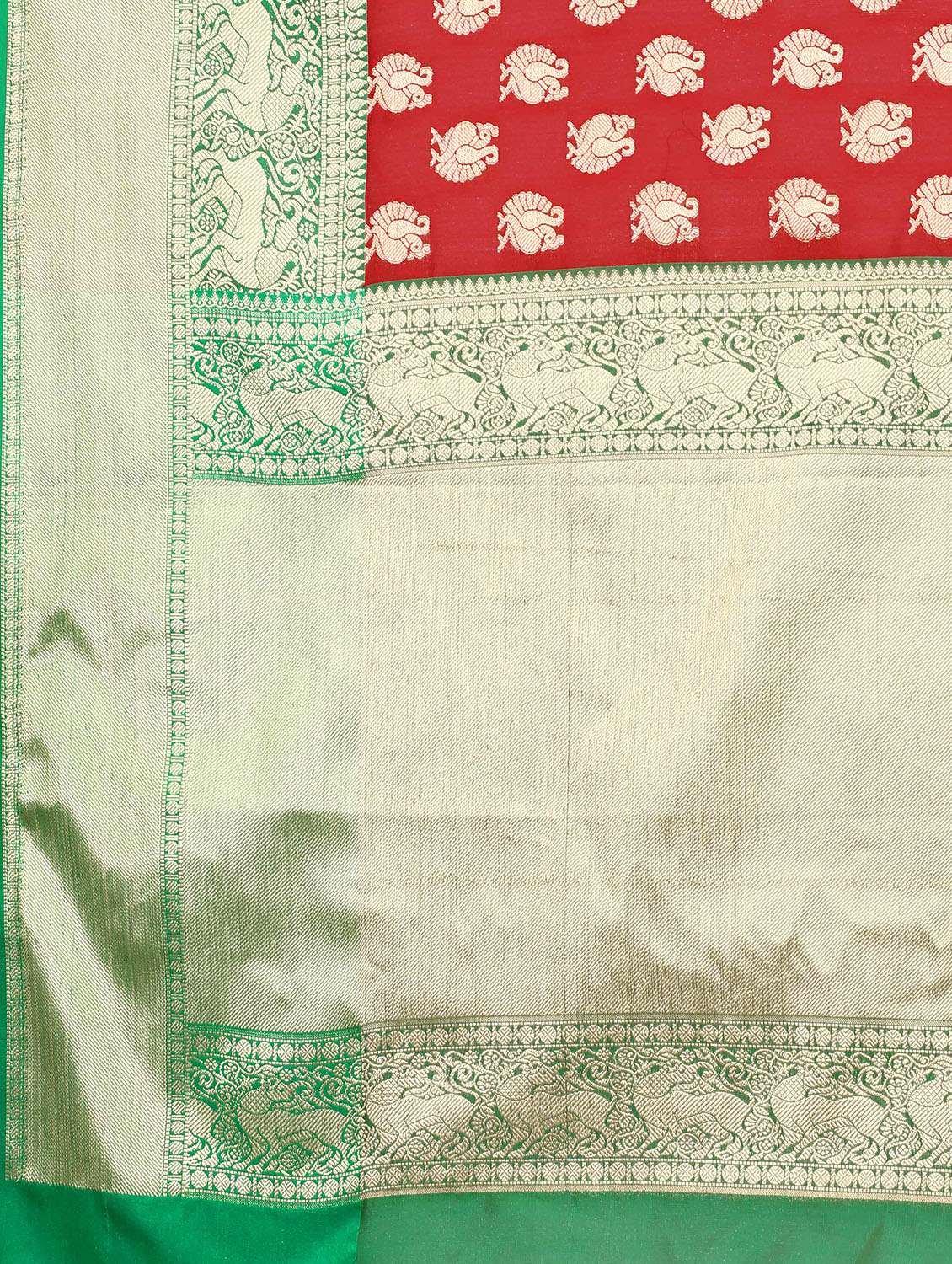 Women's Self Design Red Colored Saree - 18280768 -  Standard Image - 5