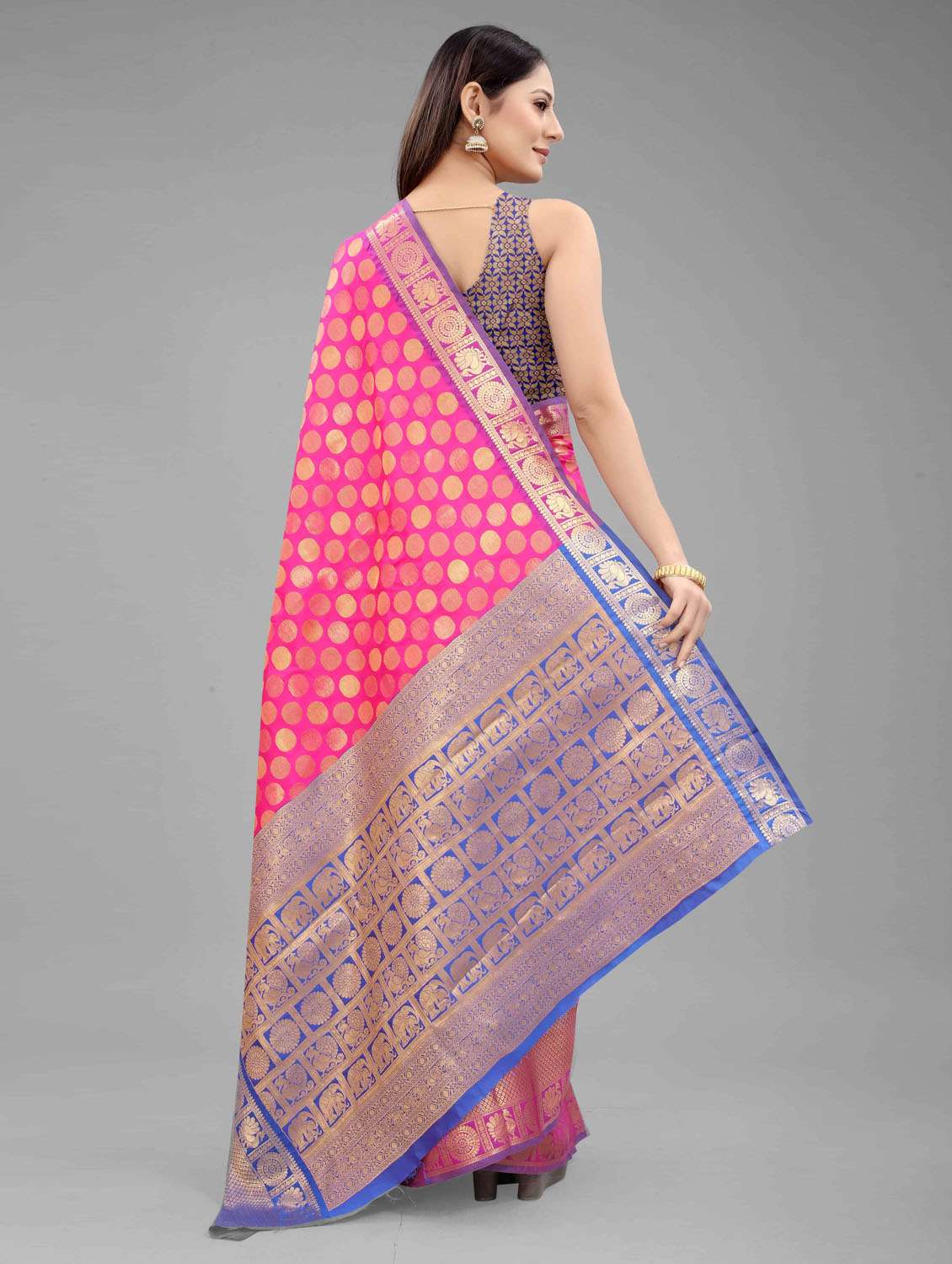 women's banarasi saree - 18280775 -  Standard Image - 3