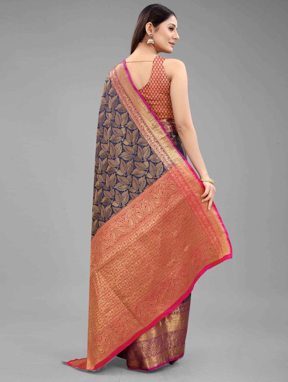 women's banarasi saree - 18280782 -  Standard Image - 3