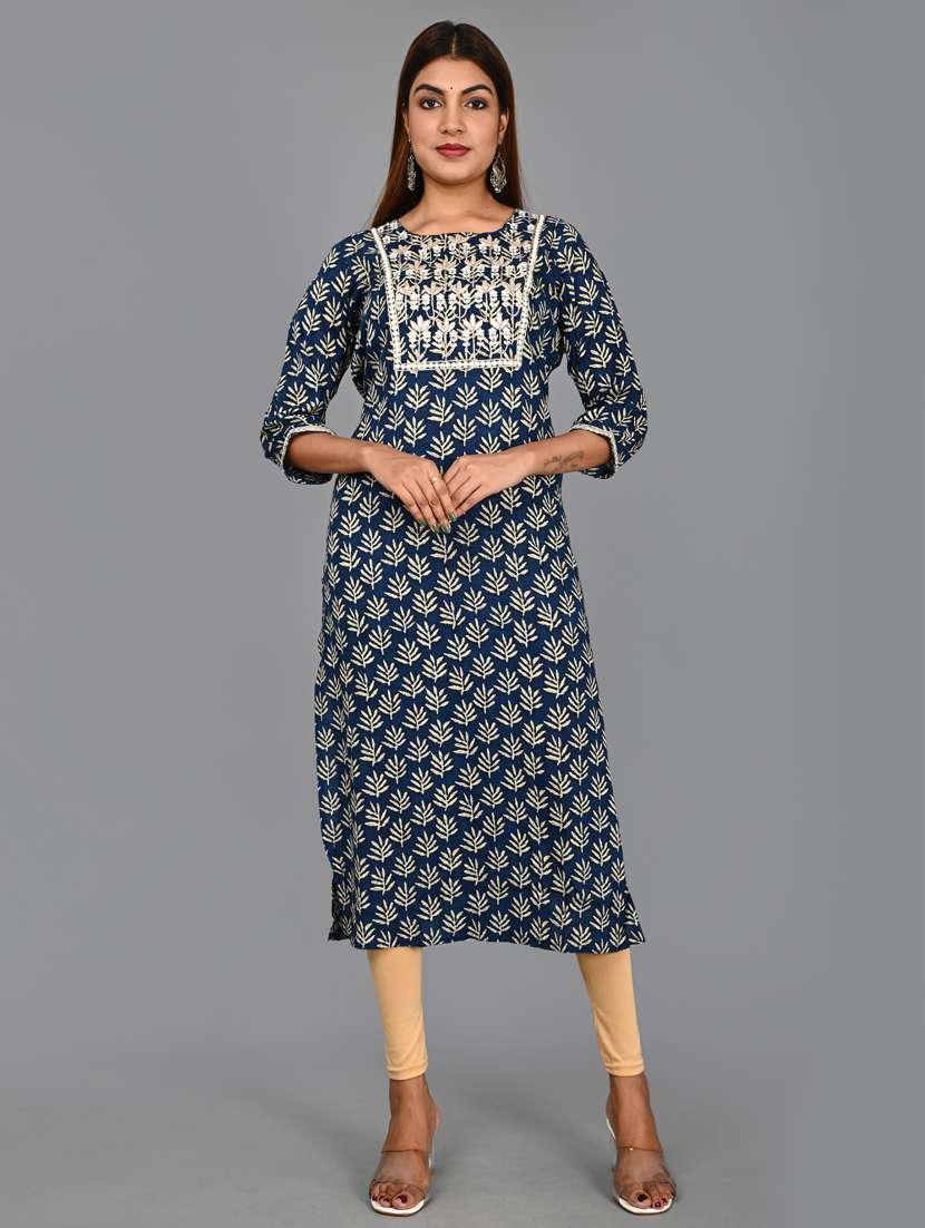 indigo rayon kurta legging  set