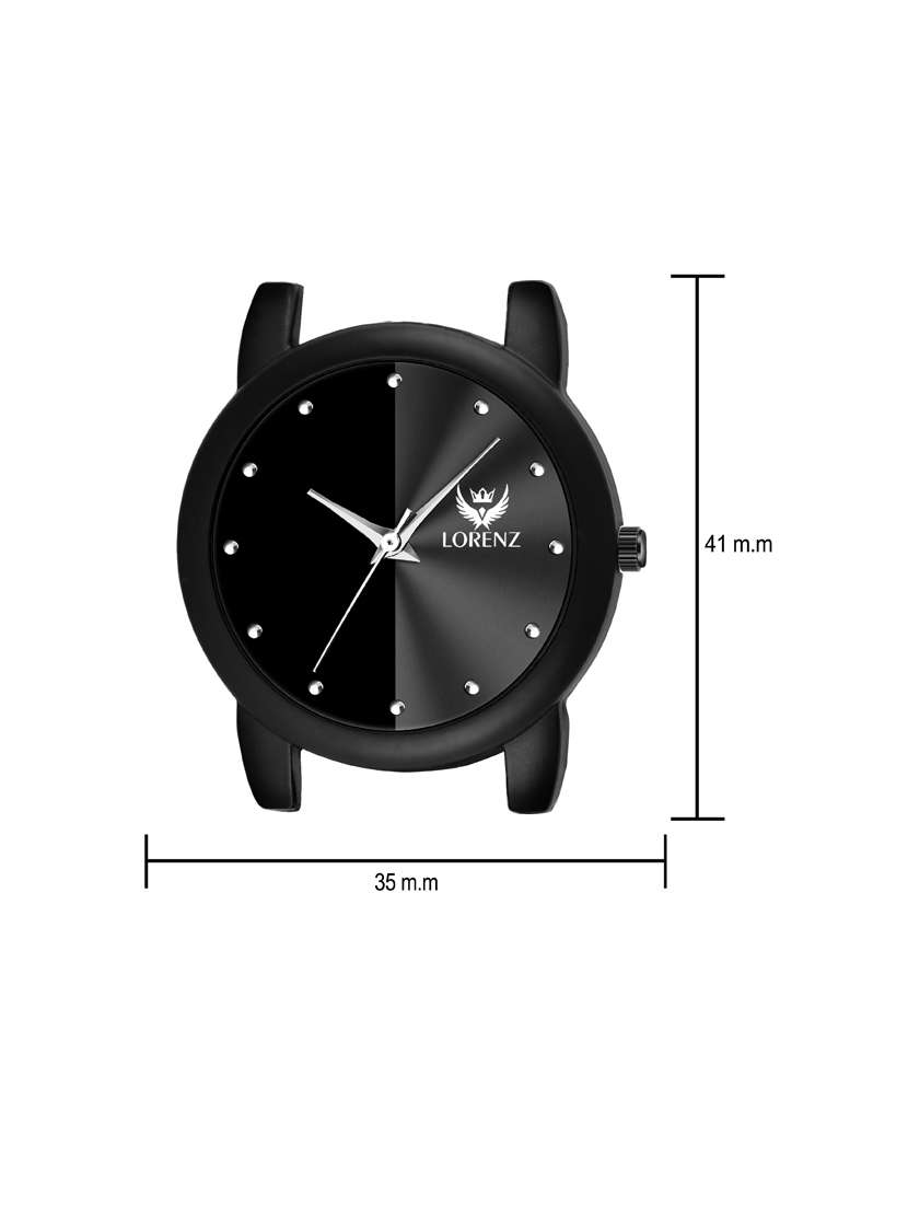 Lorenz Black Dial & Black Magnetic Mesh Strap Watch For Women & Girls 