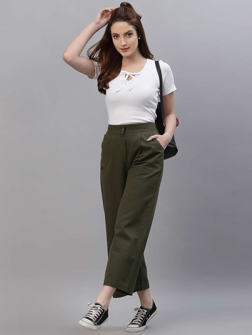 women's straight v neck top - 18281376 - Standard Image - 3