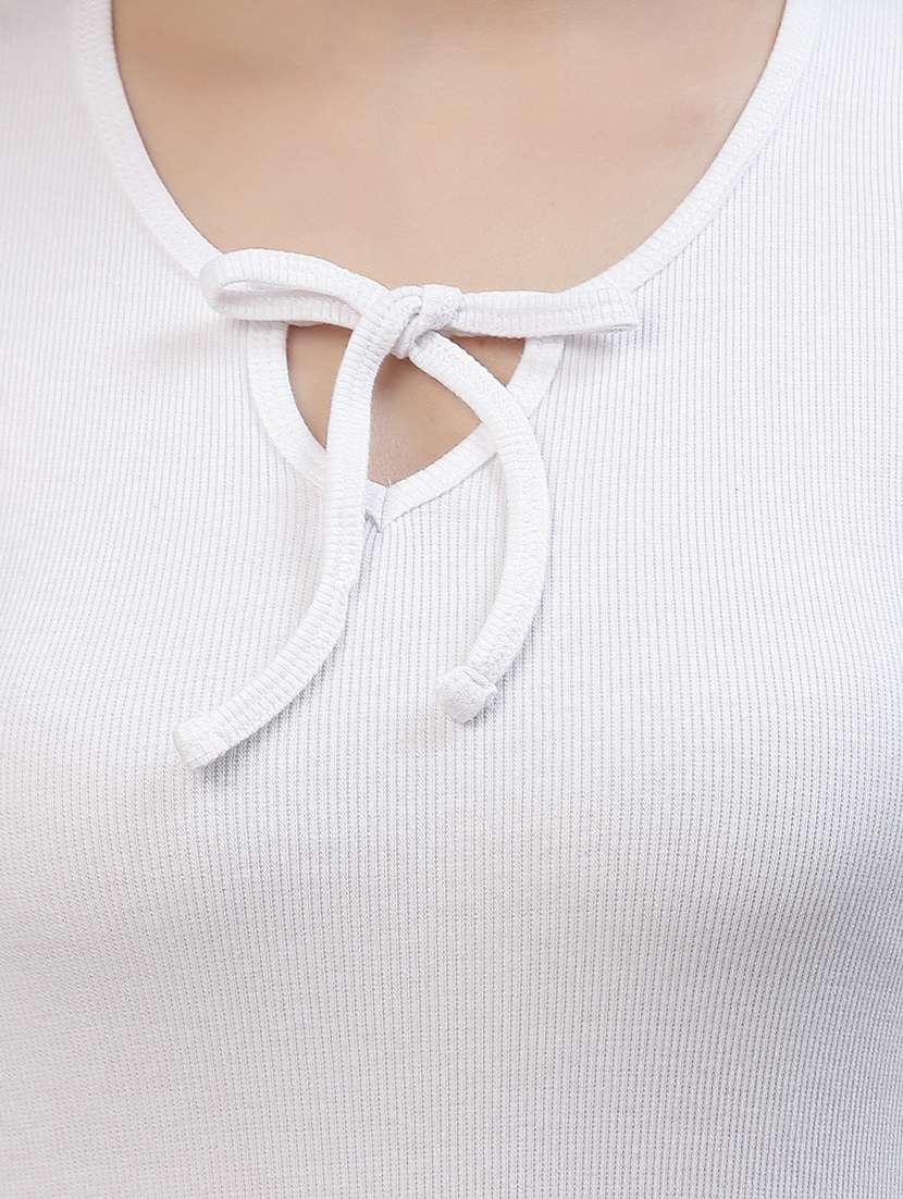 women's straight v neck top - 18281376 - Standard Image - 5