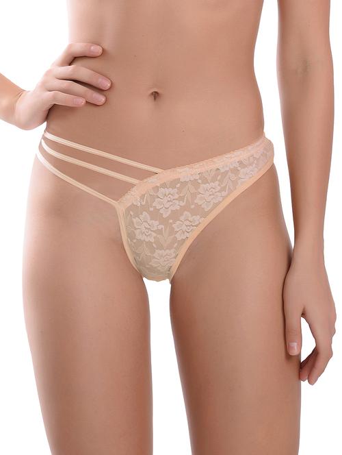 beige net bikini panty - 18281649 - Standard Image - 0