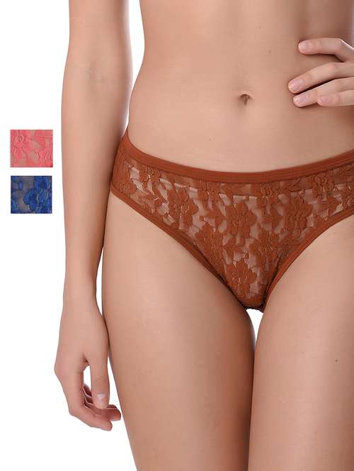 pack of 3 net bikini panty - 18281692 - Standard Image - 0