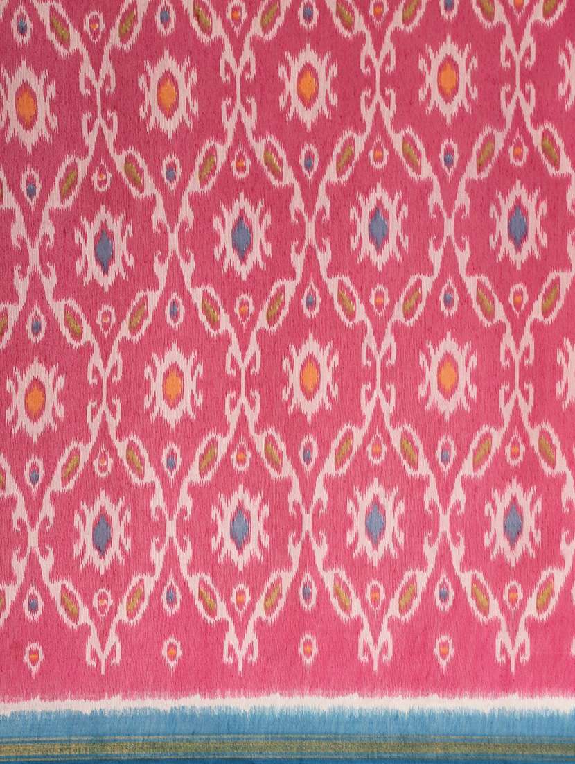 pink cotton blend printed saree - 18281933 -  Standard Image - 5