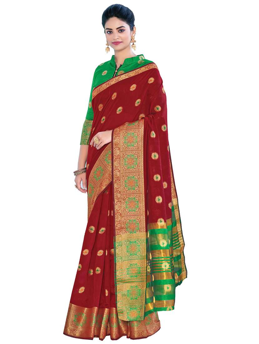 women's embroidered saree with blouse