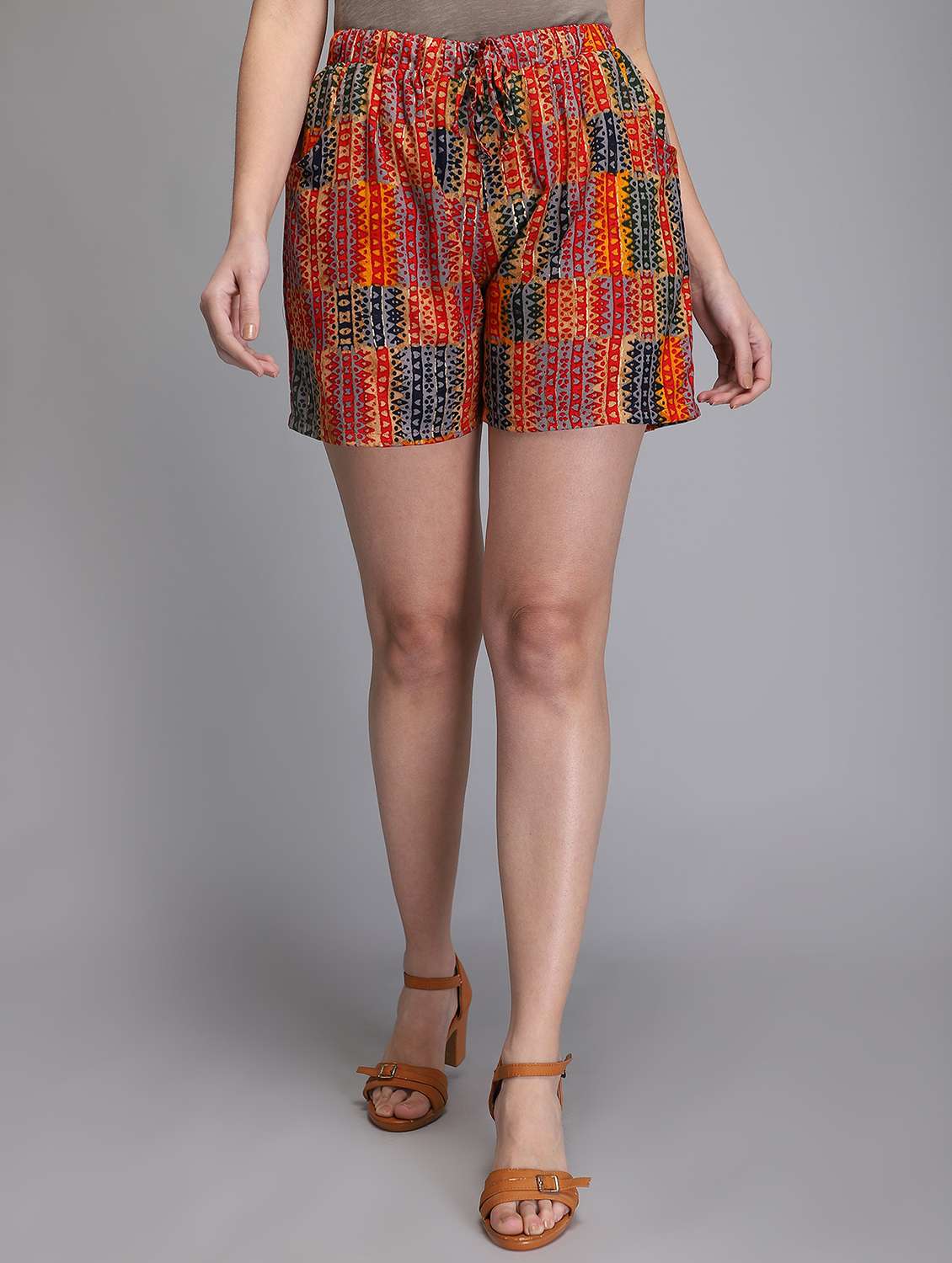 mid rise printed short